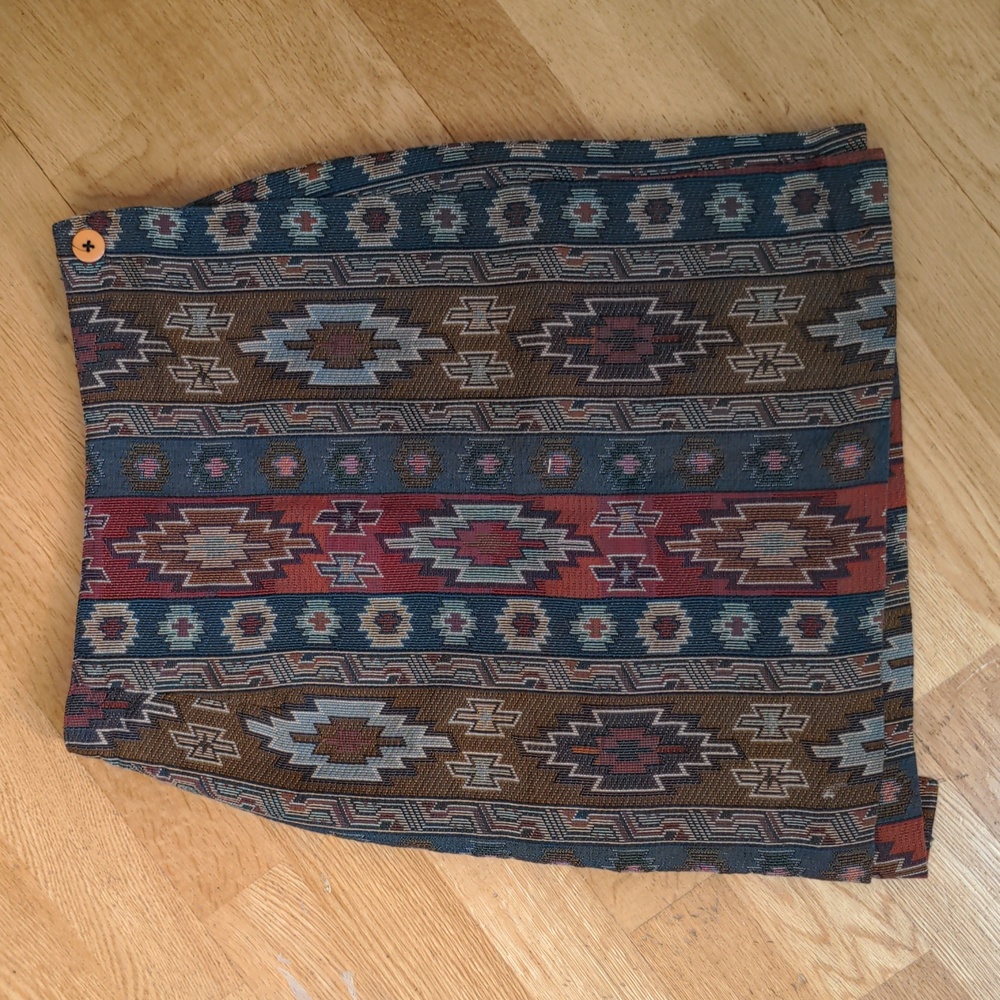 VINTAGE wrap pencil skirt, small